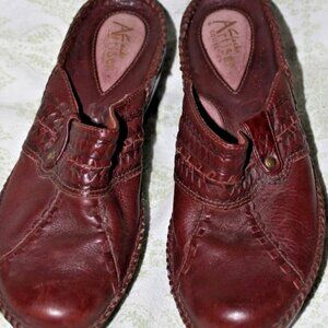 Clarks Artisan Collection Size 7 M Women's Clog Shoes Dark Brown Slip On Leather